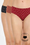 Zivame Low Rise Full Coverage Bikini Panty (Pack of 3) - Multicolor — thumbnail 1